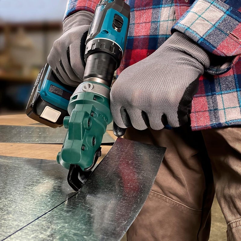 PacTool SS701 Snapper Shear - Sheet Metal Shears - Sheet Metal Cutter Drill Attachment - Cut Up to 18-Gauge Galvanized Steel, Aluminum, and Copper - Sheet Metal Tools - Carpenter Tools and Accessories - Image 5